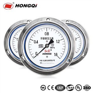 מד לחץ צירי מנירוסטה 304 עם אוגן